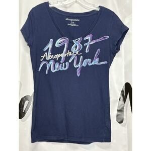 Y2K‎ Vintage Aeropostale 1987 New York Tee V-Neck Logo Graphic Women's Large